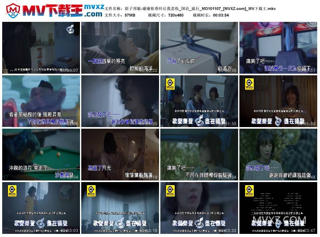 原子邦妮-谢谢你曾经让我悲伤_国语_流行_MD101107